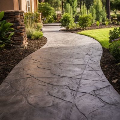 Stamped Concrete Sidewalk Review Springfield Concrete Works